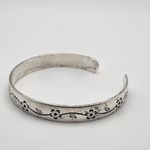 Fine Silver Floral Cuff Bracelet Photo 2