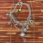 Lucky Brand Silver Multi-Charm Rock N Roll Necklace 16” Photo 4