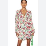 NWT AFRM Caprice Long Sleeve Mini Dress in Summer Daisy Bouquet Women’s size XS​ Red Photo 12