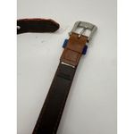 Fossil  Leather Belt Concho Tapestry Braided Brown Vtg BT8324BRT Medium Photo 4