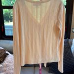 Hippie Rose  Light Tan / peach 🍑 Knit Cardigan size Medium Photo 4