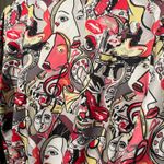 Women’s artsy Abstract Picasso style lightweight multicolored jacket Multiple Size M Photo 1