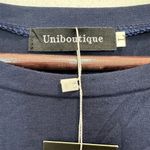 NWT Women's Long Sleeve Navy Ruffle Hem Knee Length Dress Size L Casual Fall Blue Size L Photo 3