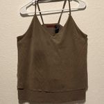BKE " Red" Suede-Feel Brown Flowy Spaghetti Strap Tank Top Tan Flowy Relaxed Cute Photo 0