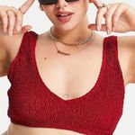 NWT Missguided Plus crinkle bikini in rust Red Size 16 XL Photo 0