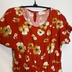 Orange Creek Los Angeles Floral Midi Dress Linen Boho Sz M Women’s Summer Photo 2