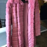 Wilson’s Leather Pink Fur Coat Photo 0