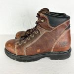 CE Schmidt Womens Leather Work Boots Size 9 Brown Lace Up Photo 0
