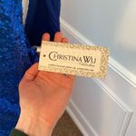 Christina Wu NWT Celebration Sequin Bridesmaid Dress Royal Blue Size 22 Photo 9