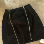 Missguided Zip Front Denim Skirt Photo 0