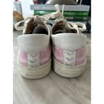 Soludos  Ibiza Pebbled Leather Pink, Blue, White Tiedye Sneaker Photo 4