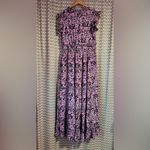 FREE THE ROSES | Floral Ruffle Detail Long Dress, Size S Purple Photo 5