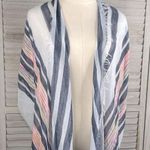 SUBTLE LUXURY Pool to Party Boho Beach/Poolside Cover Up White/Multi Stripe Photo 1