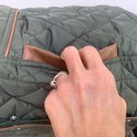 Altar'd State Altar’d State Down Vest Faux Leather Trim Olive Small Photo 4