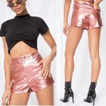 by the way. Hazel Hot Short Pink Metallic Shorts Faux Leather Size Small Concert Photo 1