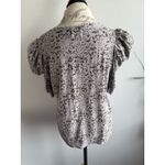 Nation Ltd Woman's ‎ V-neck Bell Sleeve Top Mauve Pink Black Size Large Photo 3