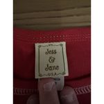 Jess & Jane Shirt Women Size Medium London City Print Cotton Teacher Travel Red Photo 2