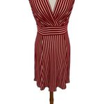 Jonathan Martin  Dress‎ Small Red Striped Sleeveless Cocktail Retro Photo 2