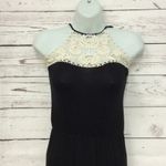 Love Luscious black knit maxi dress with lace Size L Photo 1