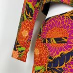 Farm Rio NWOT  Multicolor Floral Garden Cut-Out Long Blazer Size S Photo 12