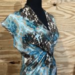 Dress Barn  Y2K Babydoll Top Turquoise Small Fairy Grunge 90's Stretch USA Made Photo 5