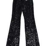 Love Shack Fancy Journee Velvet-trimmed Sequined Crepe Straight-leg Pants Sz 4 Photo 1