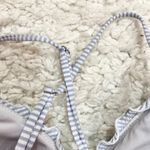 H&M Seersucker Striped Ruffle Bikini Top Blue periwinkle 6 Photo 2