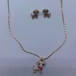 NEW puppy dog earrings & matching dog necklace Photo 13