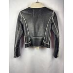 Denim & Supply Ralph Lauren Women’s  Small Black Suede Fur Lined Jacket Photo 3