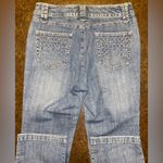 Chico's Chico’s Platinum Cropped Jeans with Embellished Pockets in Light-Wash - size 1.5 Photo 3