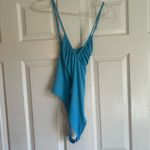 H&M NWT blue teal size medium bodysuit sweetheart bodycon Photo 1