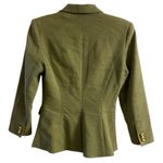 Smythe Revolve olive green blazer cotton linen peak lapel Sz 4 Photo 2