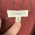 Prómesa Promesa 100% cotton casual button down shirt raw hem rust women’s‎ size medium Photo 2