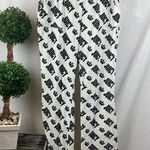 Juicy Couture White & Black Logo Print Cozy lounge Pajama Pants M Photo 0