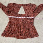 Free People Tiger Print Peplum Blouse S Photo 11