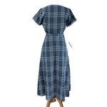 Madison Women’s Dress Sz XS Gray Modern Windowpane Plaid Pattern High‎ Low Photo 1