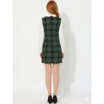 Allegra K Women’s XL Plaid Shift Dress Peter Pan Collar NWT Photo 1