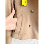 Theory  Wool Blend Long Sleeve Double Breasted Pea Coat Jacket Brown Womens S Photo 3