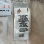 Liz Claiborne Beach babe White Broomstick Maxi Silver Gold Stripe Skirt Sz L Photo 10