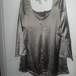 Wild Fable NEW XL Women's Bell Sleeve mini Silver Satin Dress Photo 12