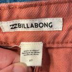 Billabong Women's 4 Waist 27 Pink Salmon Dusty Denim Jean Distressed Mini Skirt Photo 4
