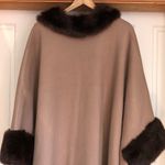 Amanda Smith  Brown Cape with Faux Fur. Free Size Photo 4