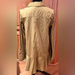Free People  Cotton Poplin Button Front Mini Shirt Dress in Chartreuse Size Small Photo 4