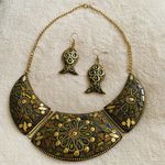 Free People Rare Indian Handcrafted Necklace Set Photo 5