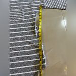 MISIA STRIPED SHIRT gray/white stripes 3/4 sleeve top pocket buttons at back L Gray Size L Photo 9