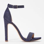 JustFab Blue Denim Kati High Heeled Sandal Photo 3