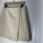 Marc New York NWT Tweed Mini Skirt Size 10 Latte White Preppy Academia Chic Photo 4