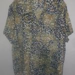 White Stag WS 2X Gold Black Olive Leopard Spotted Top Plus Photo 0