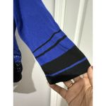 Alfred Dunner  Blue & Black Pullover Mock Layer  Knit Sweater Overlay Top Size L Photo 2