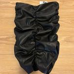 ZARA  Faux Leather Scrunched Skirt Photo 0